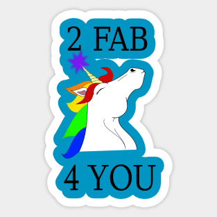 Fabulous Rainbow Unicorn Sticker